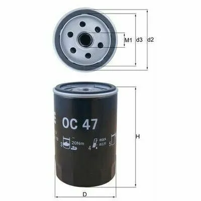 MAHLE OC 47 Filtro Olio Quantità Limitata