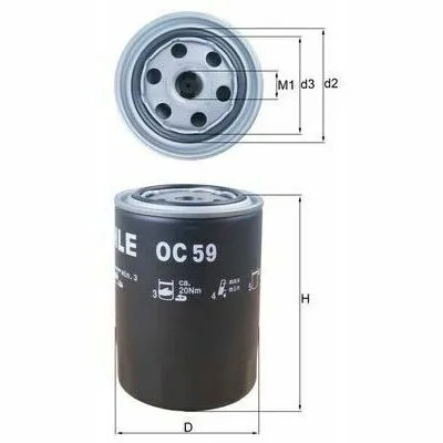 Subito Disponibile KNECHT OC 59 Filtro Olio