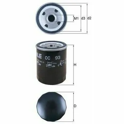 Non Perdere MAHLE OC 93 Filtro Olio