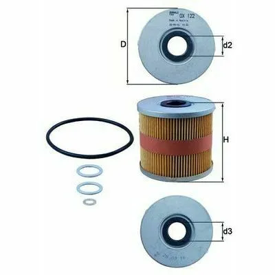 Prezzo Di Fabbrica MAHLE OX 122D Filtro Olio