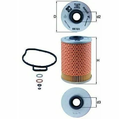 KNECHT OX 151D Filtro Olio Nuova Collezione