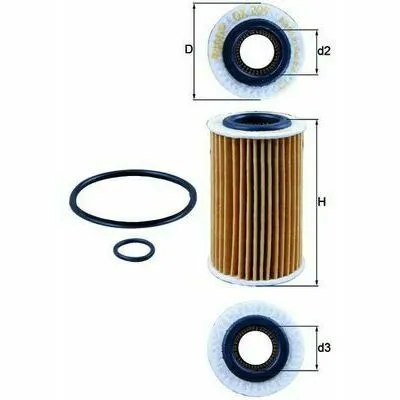 Nuova Collezione MAHLE OX 209D Filtro Olio