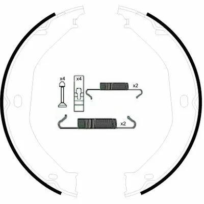 Offerta Lampo HELLA 8DA 355 050-891 Kit Ganasce Freno