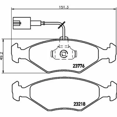 HELLA 8DB 355 008-811 Kit Pastiglie Freno, Freno a Disco Direttamente Dal Produttore