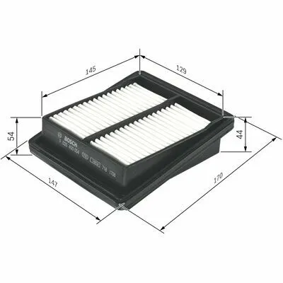 BOSCH F 026 400 054 Filtro Aria Quantità Limitata