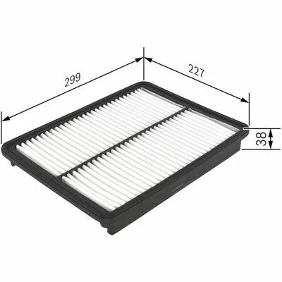 BOSCH F 026 400 448 Filtro Aria Popolare