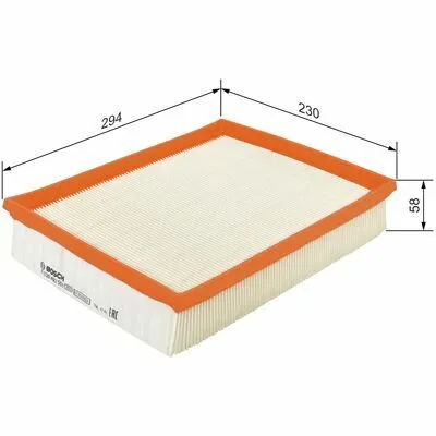 Ultimissimo Modello BOSCH F 026 400 551 Filtro Aria