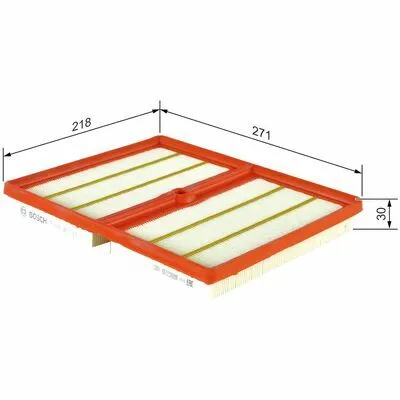 BOSCH F 026 400 611 Filtro Aria Prezzo Ridotto