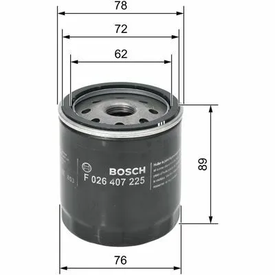 Saldi BOSCH F 026 407 225 Filtro Olio