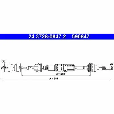 ATE 24.3728-0847.2 Cavo Comando, Comando Frizione Promozione Esclusiva