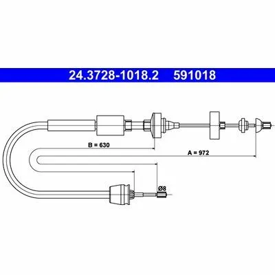 ATE 24.3728-1018.2 Cavo Comando, Comando Frizione Più Venduto