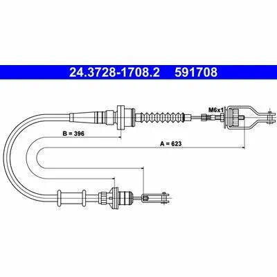 ATE 24.3728-1708.2 Cavo Comando, Comando Frizione Super Prezzo