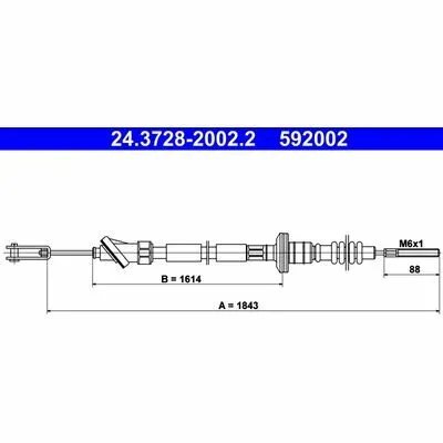 Reso Gratuito ATE 24.3728-2002.2 Cavo Comando, Comando Frizione