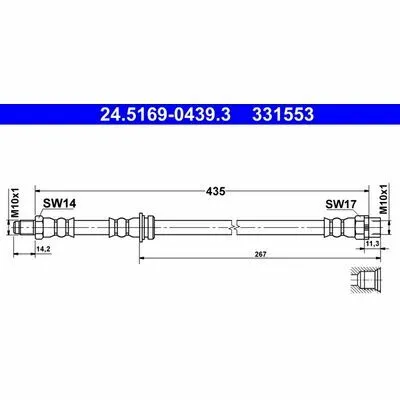 Popolare ATE 24.5169-0439.3 Flessibile del Freno