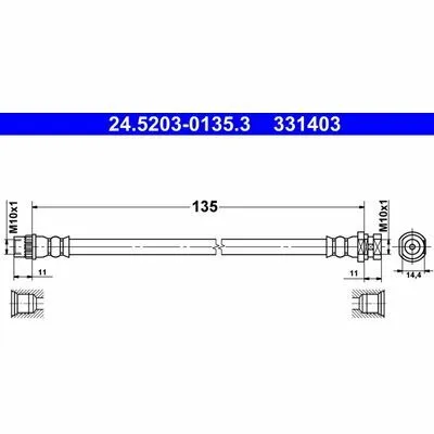 ATE 24.5203-0135.3 Flessibile del Freno Acquista Ora