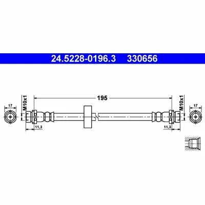 ATE 24.5228-0196.3 Flessibile del Freno Compra Adesso