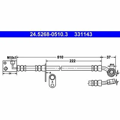 Occasione ATE 24.5268-0510.3 Flessibile del Freno
