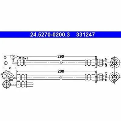 ATE 24.5270-0200.3 Flessibile del Freno Ultimissimo Modello
