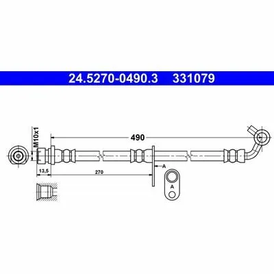 Prezzo Ridotto ATE 24.5270-0490.3 Flessibile del Freno