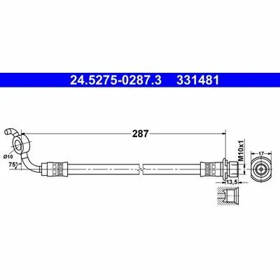 Occasione Imperdibile ATE 24.5275-0287.3 Flessibile del Freno