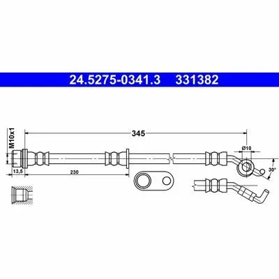 Soddisfatti O Rimborsati ATE 24.5275-0341.3 Flessibile del Freno