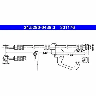 ATE 24.5290-0439.3 Flessibile del Freno Esclusivo