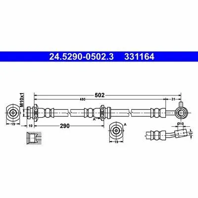 Prezzo Scontato ATE 24.5290-0502.3 Flessibile del Freno