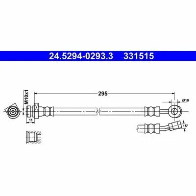 Bestseller ATE 24.5294-0293.3 Flessibile del Freno