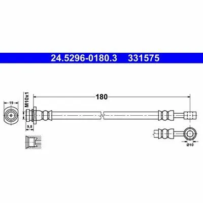 Super Prezzo ATE 24.5296-0180.3 Flessibile del Freno