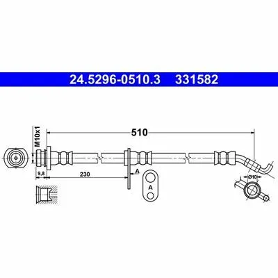 Prezzo Basso ATE 24.5296-0510.3 Flessibile del Freno