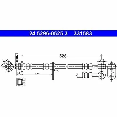 Ultima Occasione ATE 24.5296-0525.3 Flessibile del Freno