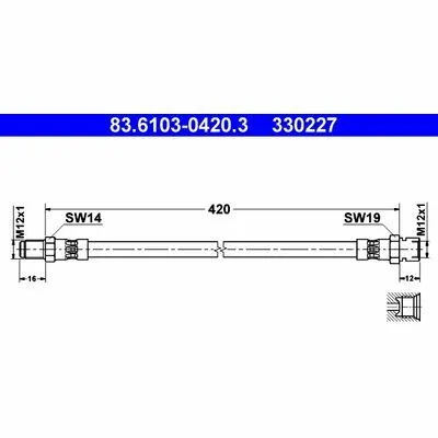 Super Prezzo ATE 83.6103-0420.3 Flessibile del Freno