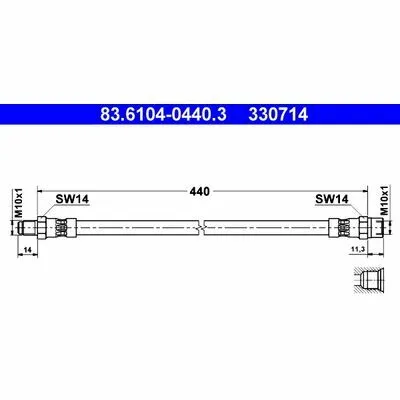 ATE 83.6104-0440.3 Flessibile del Freno Affare