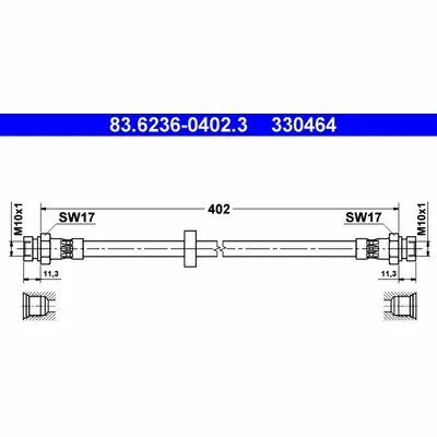 Promo Stagionale ATE 83.6236-0402.3 Flessibile del Freno