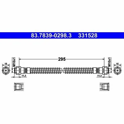 Compra Adesso ATE 83.7839-0298.3 Flessibile del Freno