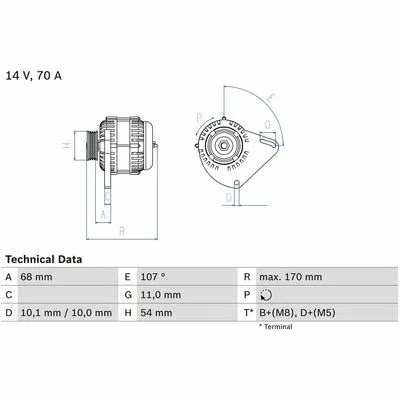 BOSCH 0 986 080 560 Alternatore Offerta Lampo
