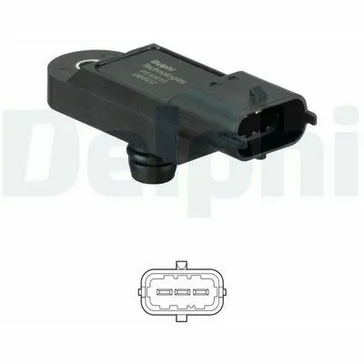 Esclusivo DELPHI PS10210 Sensore, Pressione Collettore d‘Aspirazione