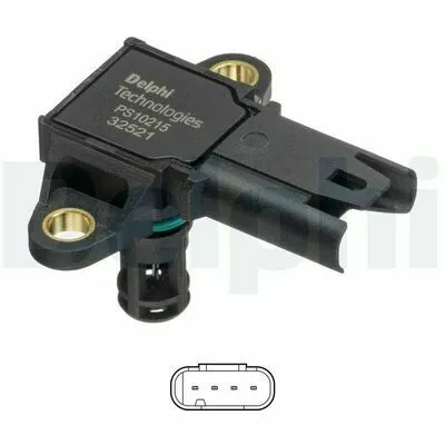 Promozione Esclusiva DELPHI PS10215 Sensore, Pressione Collettore d‘Aspirazione