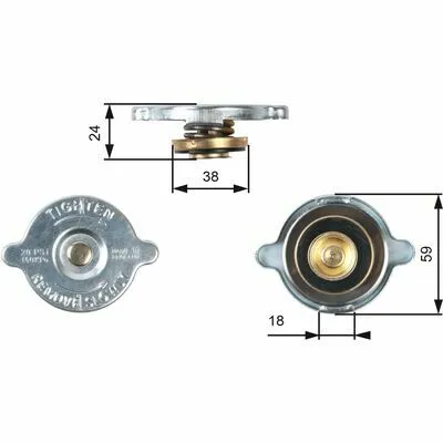GATES RC125 Tappo, Serbatoio Refrigerante Più Venduto