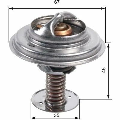 Popolare GATES TH45682G1 Termostato, Refrigerante