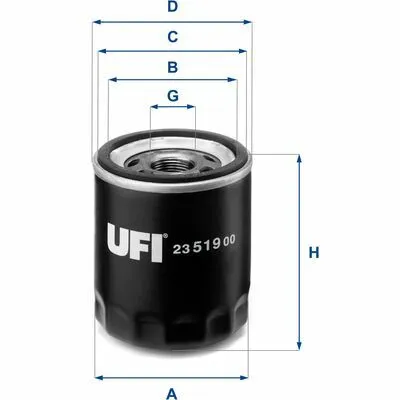 UFI 23.519.00 Filtro Olio Compra Adesso
