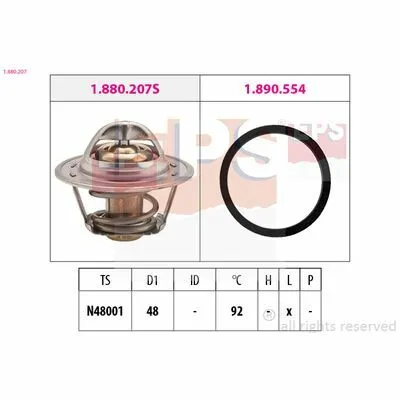 EPS Made in Italy - OE Equivalent 1.880.207 Termostato, Refrigerante Novità