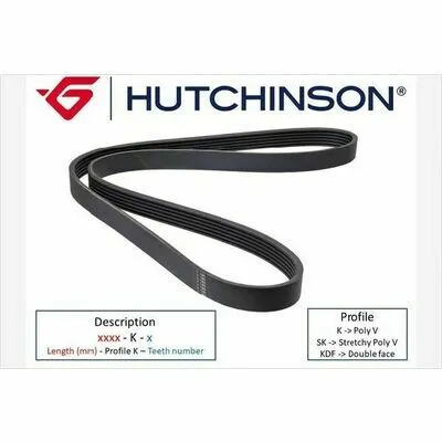 HUTCHINSON Poly-V 1530 K 6 Cinghia Poly-V Occasione Imperdibile