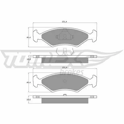 Occasione Imperdibile TOMEX BRAKES TX 10-28 Kit Pastiglie Freno, Freno a Disco