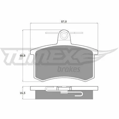 Popolare TOMEX BRAKES TX 10-62 Kit Pastiglie Freno, Freno a Disco