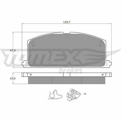 Pagamento Sicuro TOMEX BRAKES TX 10-17 Kit Pastiglie Freno, Freno a Disco
