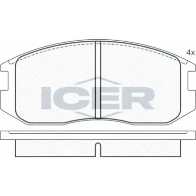 ICER 180875 Kit Pastiglie Freno, Freno a Disco Esclusivo